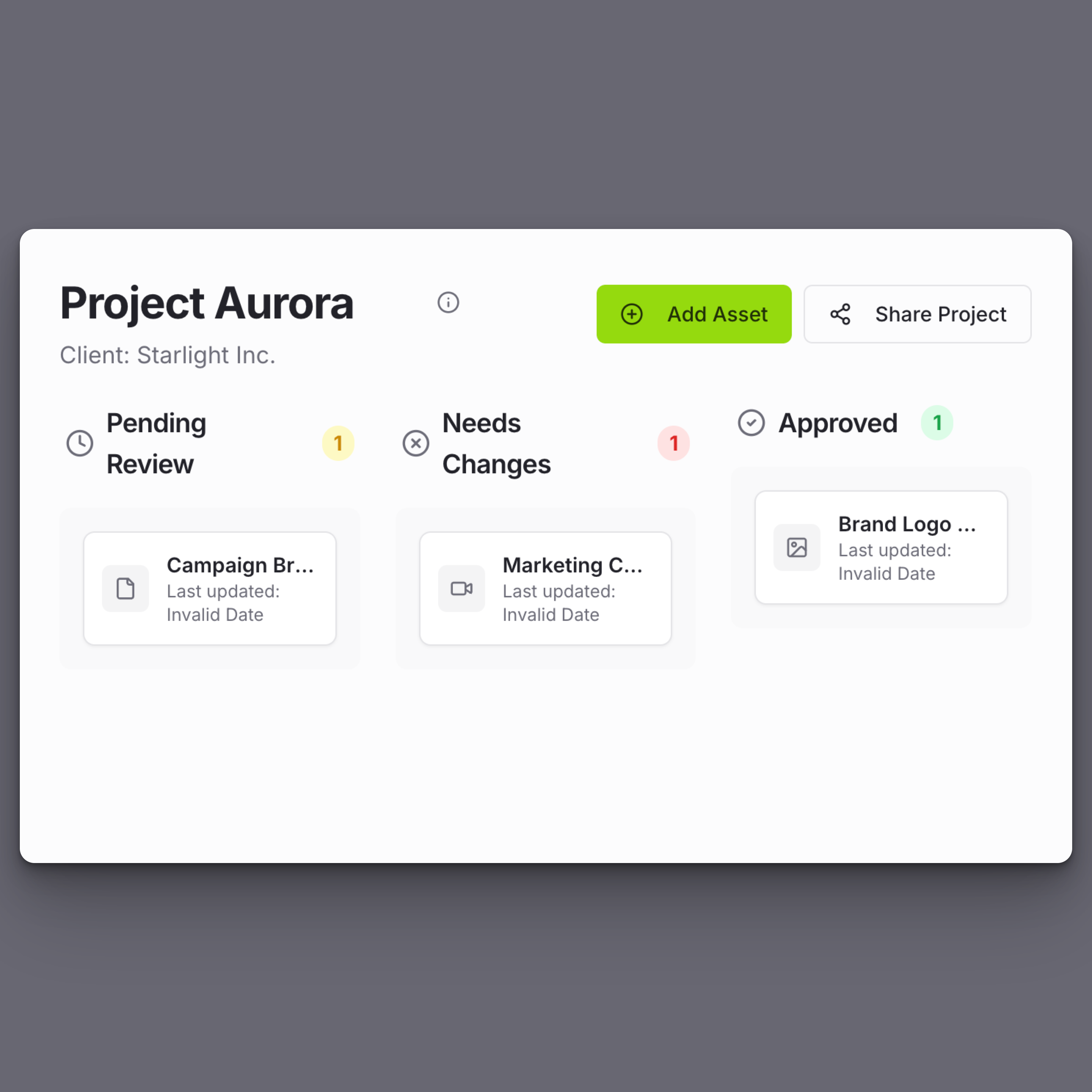 Screenshot of the version history switcher