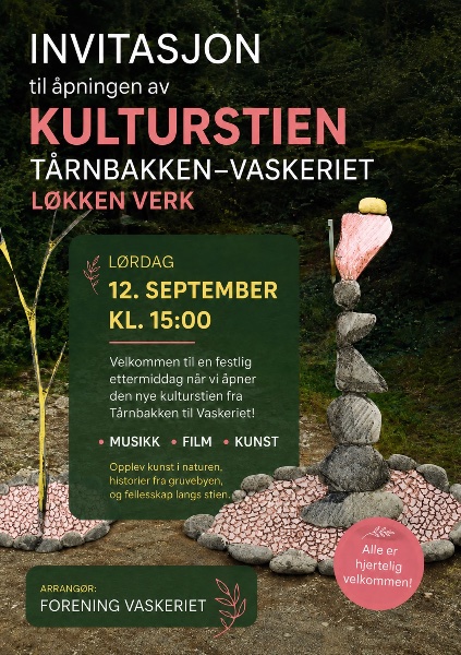 Kulturstien Tårnbakken–Vaskeriet åpner 12. september