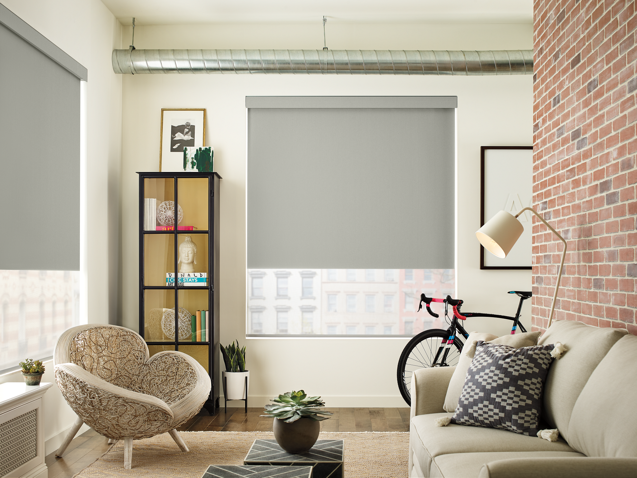 grey blackout roller shades in Victoria BC