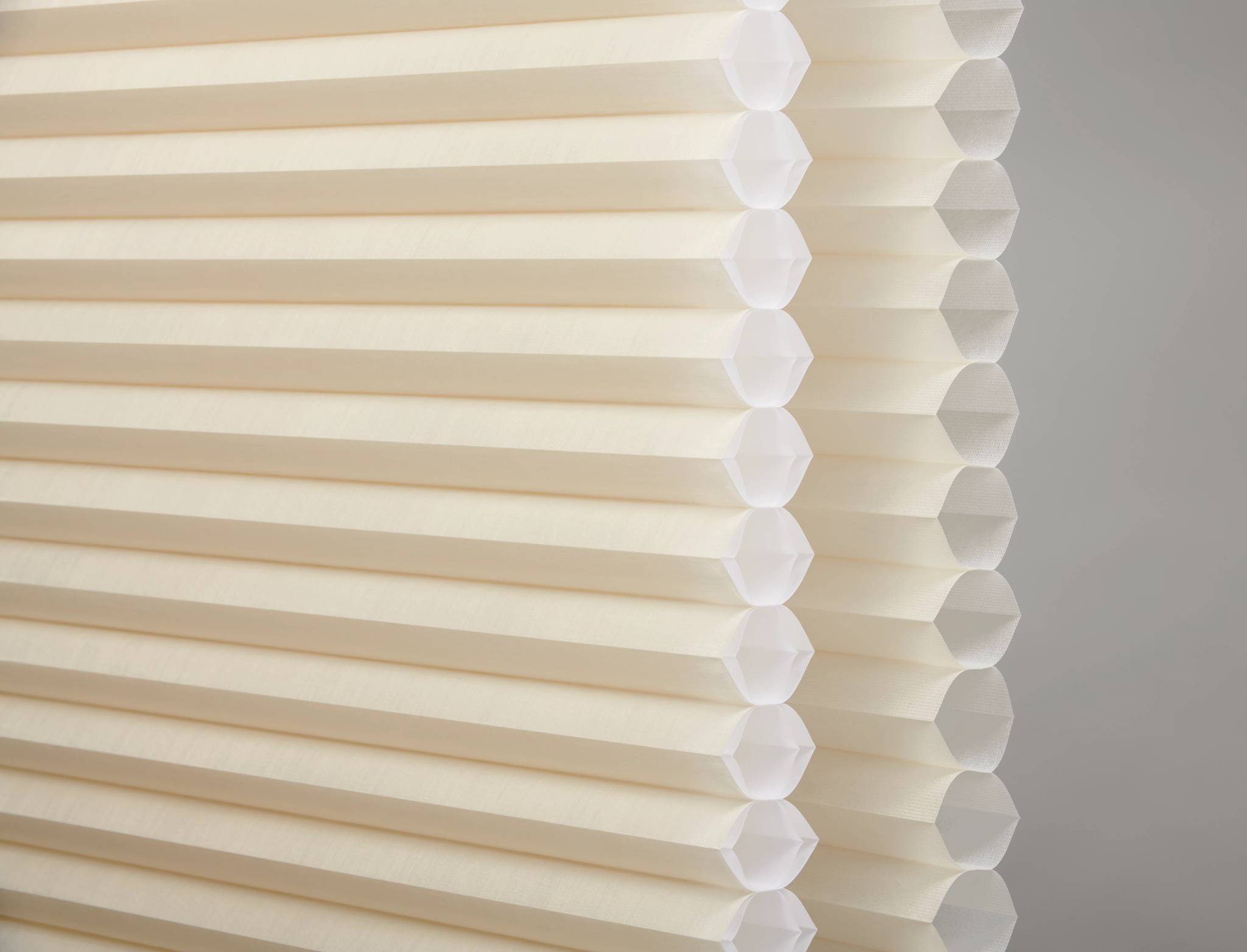 Side view of pleat sizes - VistaShades Chilliwack