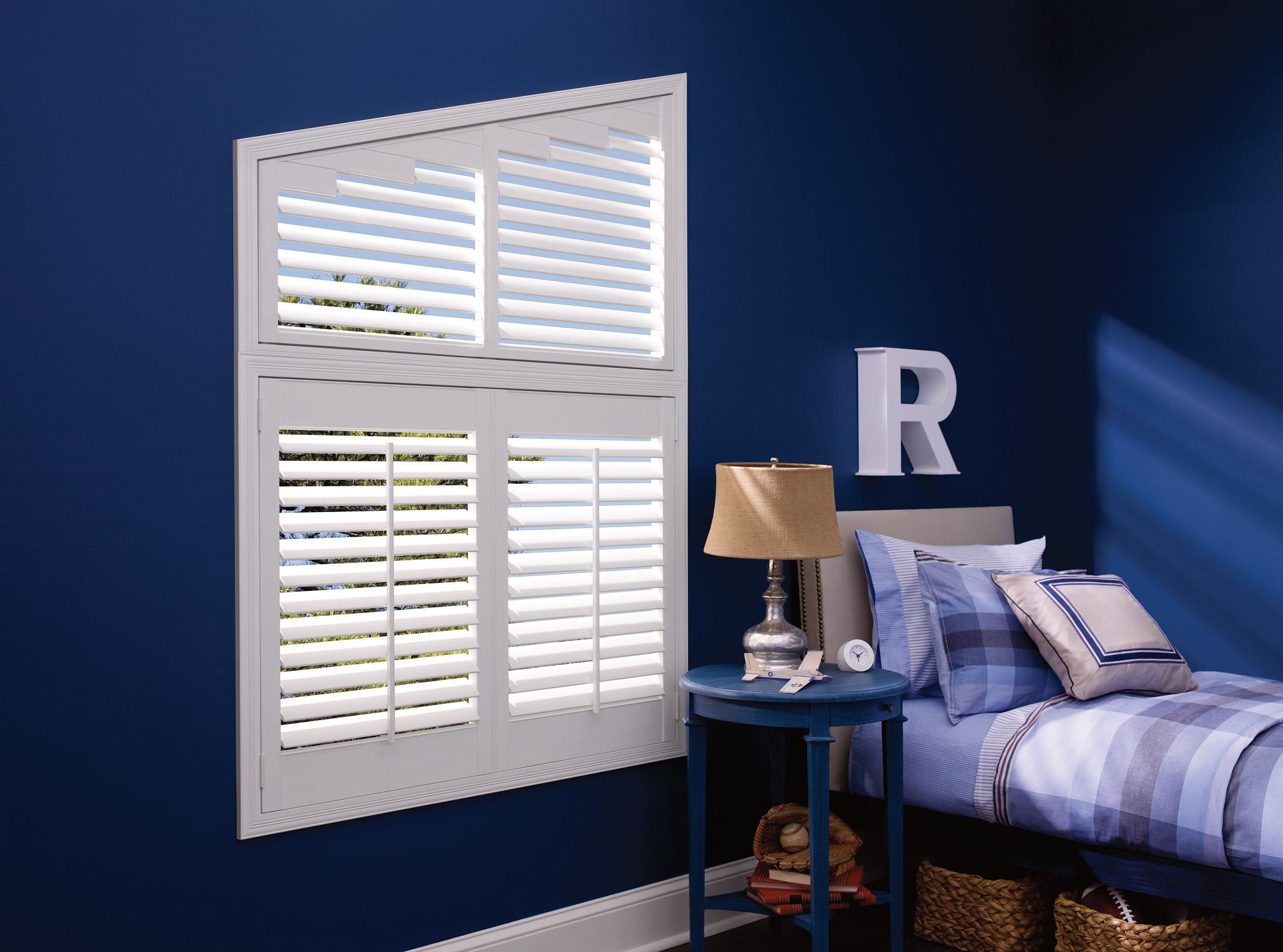 Kids bedrooms with White Plantation Shutters in Victoria