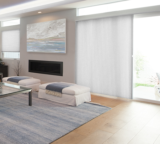 Vertical Cellular Shades for Patio by VistaShades Penticton