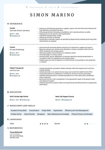 Resume Courier