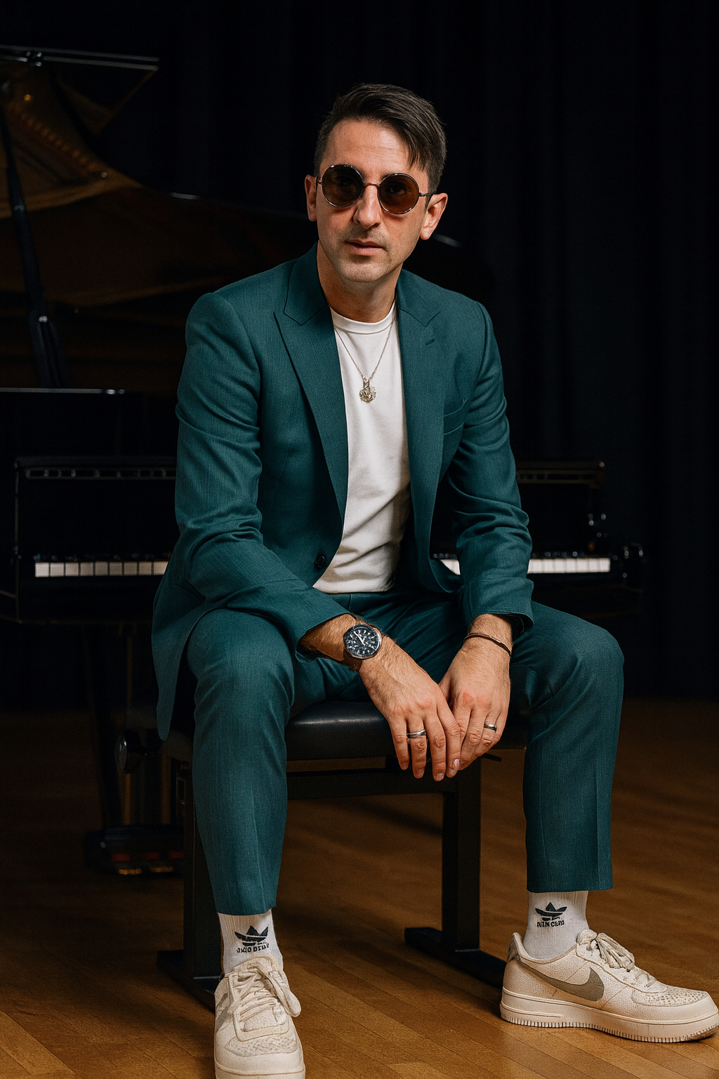 Vito Schiuma performing on stage