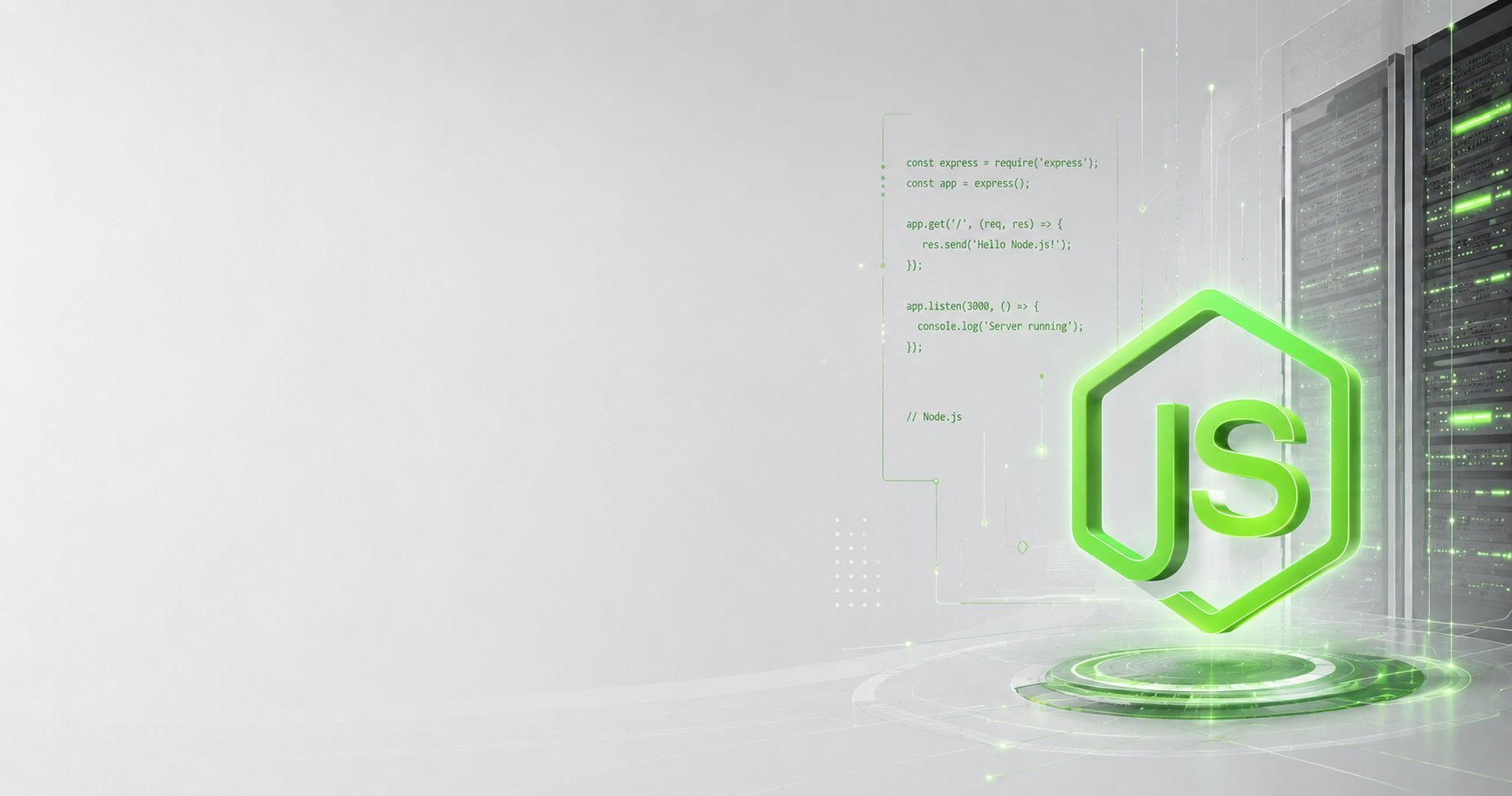 Node.js Importance for Full Stack Developers Blog Post Banner by Vivaa Technologies