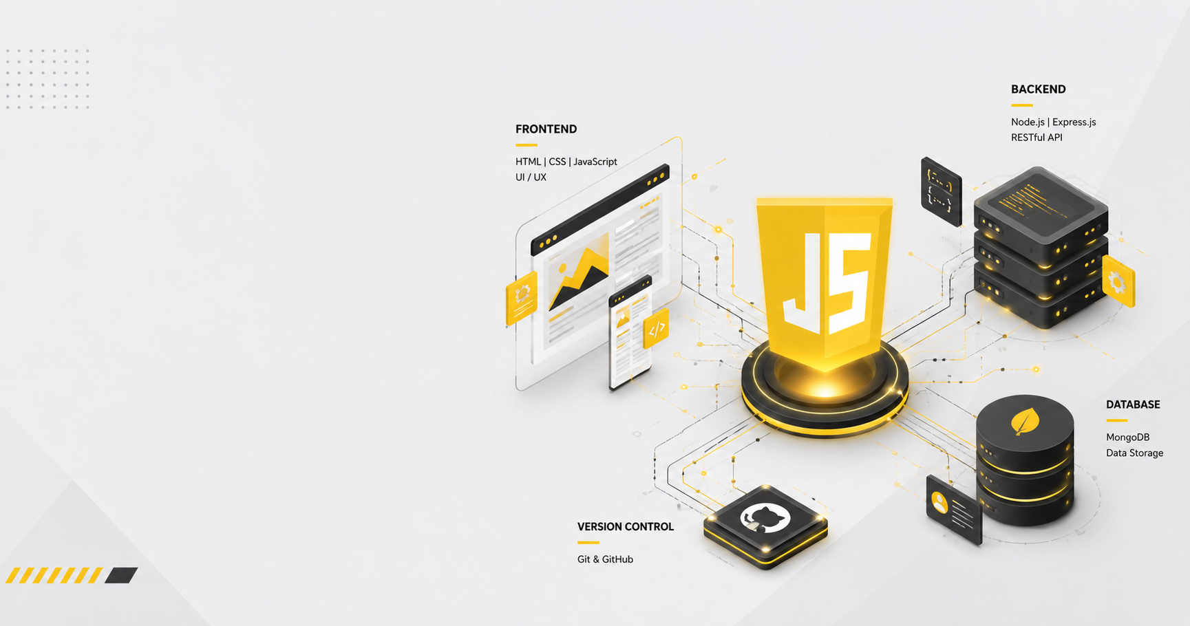 ava Script Ecosystem and Role in Full Stack Web Development Banner by Vivaa Technologies