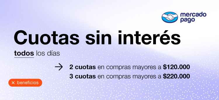 Todos los días, 2 y 3 cuotas sin interés. Mercado pago
