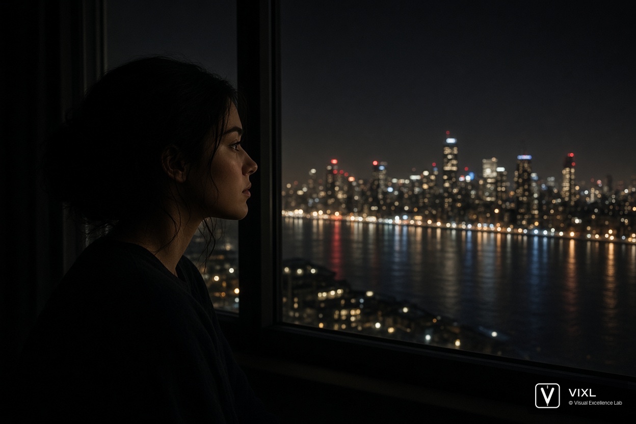 Night Window Gaze