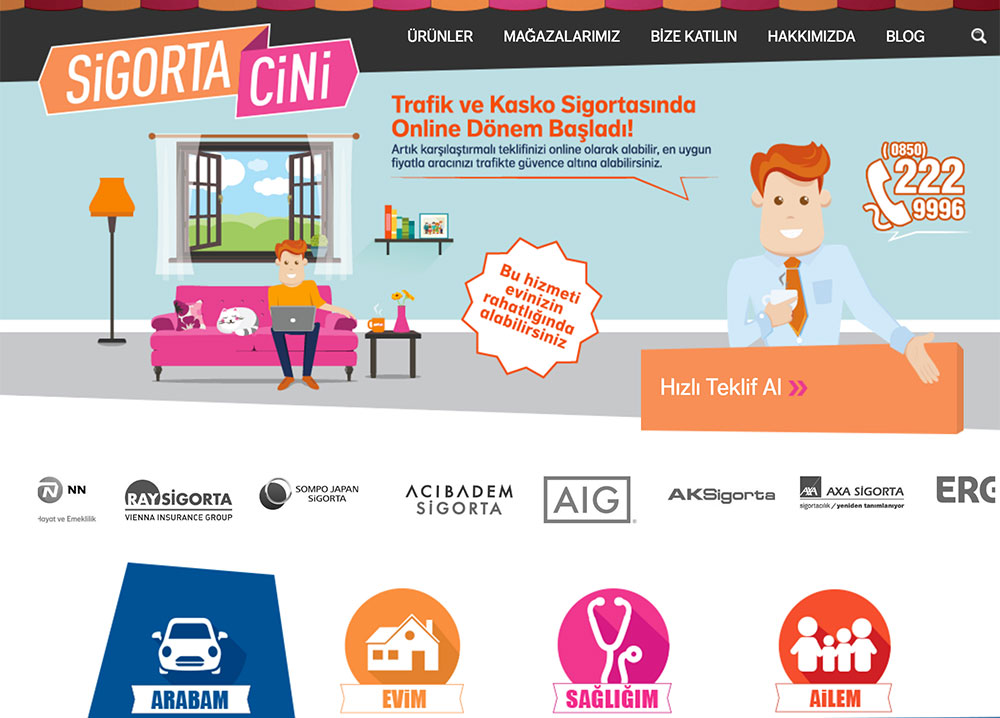 Sigorta Cini, NN Group’un 18 ülkede 15 milyon müşterisine sunduğu özenli hizmetini 6 ildeki 19 mağazasıyla Türkiye'de de sunuyor.