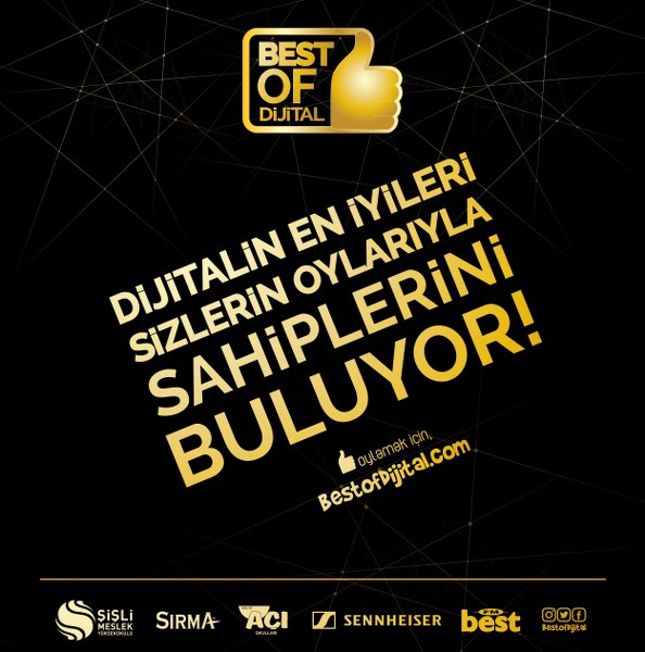 Türkiye’deki dijital sektörün ‘en’leri 15-21 Mayıs tarihleri arasında bestofdijital.com adresinden gerçekleştirilecek oylama sonucu seçilecek.