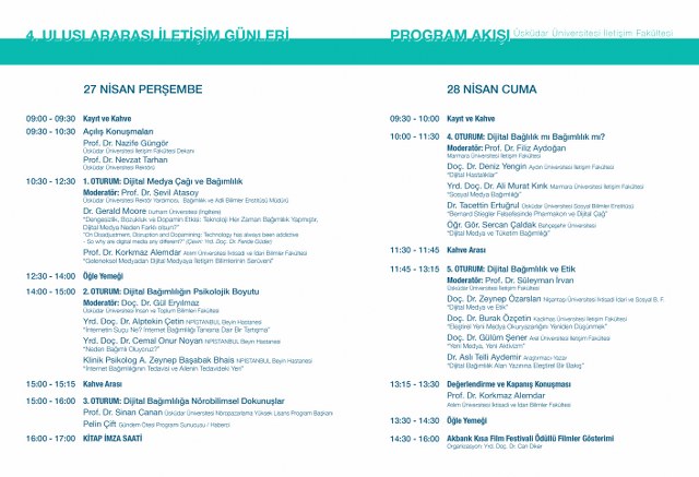 Konferansın ana konuşmacıları Prof. Dr. Korkmaz Alemdar ile Durham Üniversitesi’nden (İngiltere) Dr. Gerald Moore olacak.