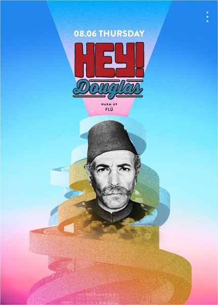 70’lerin Türkçe şarkılarına yaptığı yaratıcı yorumlar ve görsel kimliğiyle büyük beğeni toplayan Hey! Douglas, 8 Haziran Perşembe akşamı Mentha@İstiklal Palas’ta.