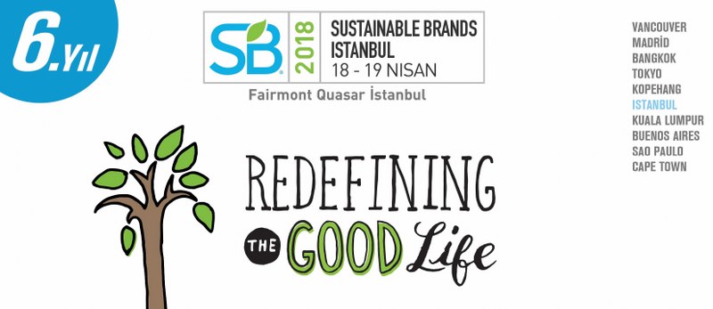 Sustainable Brands- Sürdürülebilir Markalar ağı, tüm dünyada ‘İyi Yaşamı Yeniden Tanımlamak’ için yaşama dokunan tüm sektörleri (Good Logistics, Good Food, Good Energy, Good Homes, Good Supply Chain, Good Chemistry, Good Mobility, Good Retail, Good Cities, Good Communication vs.) buluşturuyor.