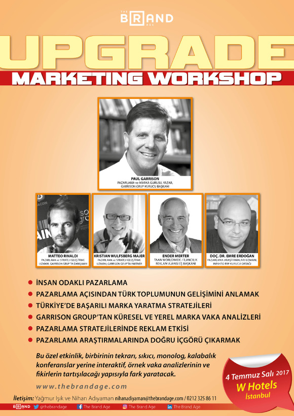Pazarlama gurusu, Why Human Centric Marketing ve Exponential Marketing gibi bir çok pazarlama kitabının yazarı, eğitmen, dünyanın en değerli markalarına danışmanlık yapan ve Boston merkezli Garrison Group Kurucu Başkanı Paul Garrison.