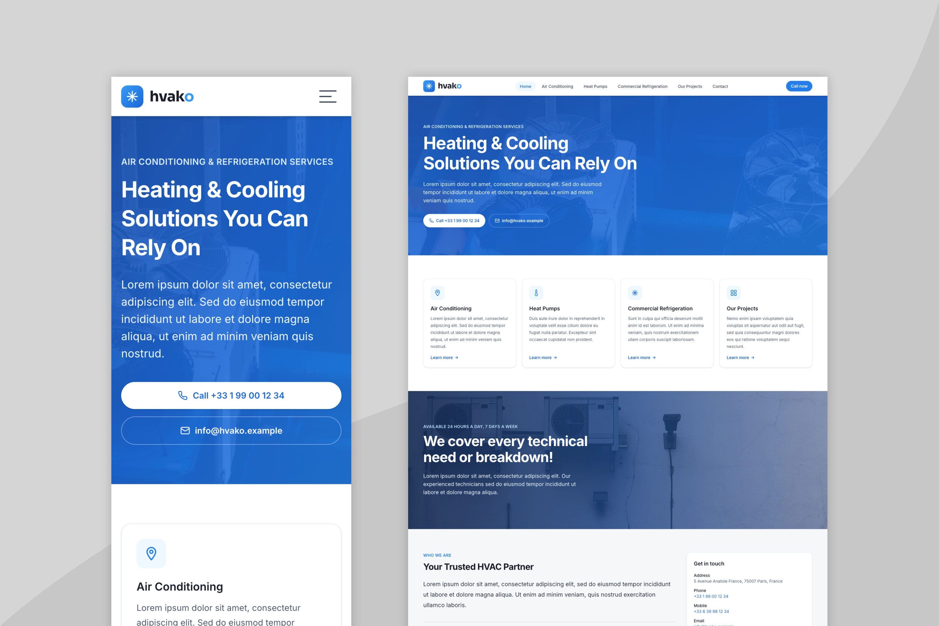 HVAKO β Next.js HVAC business website template