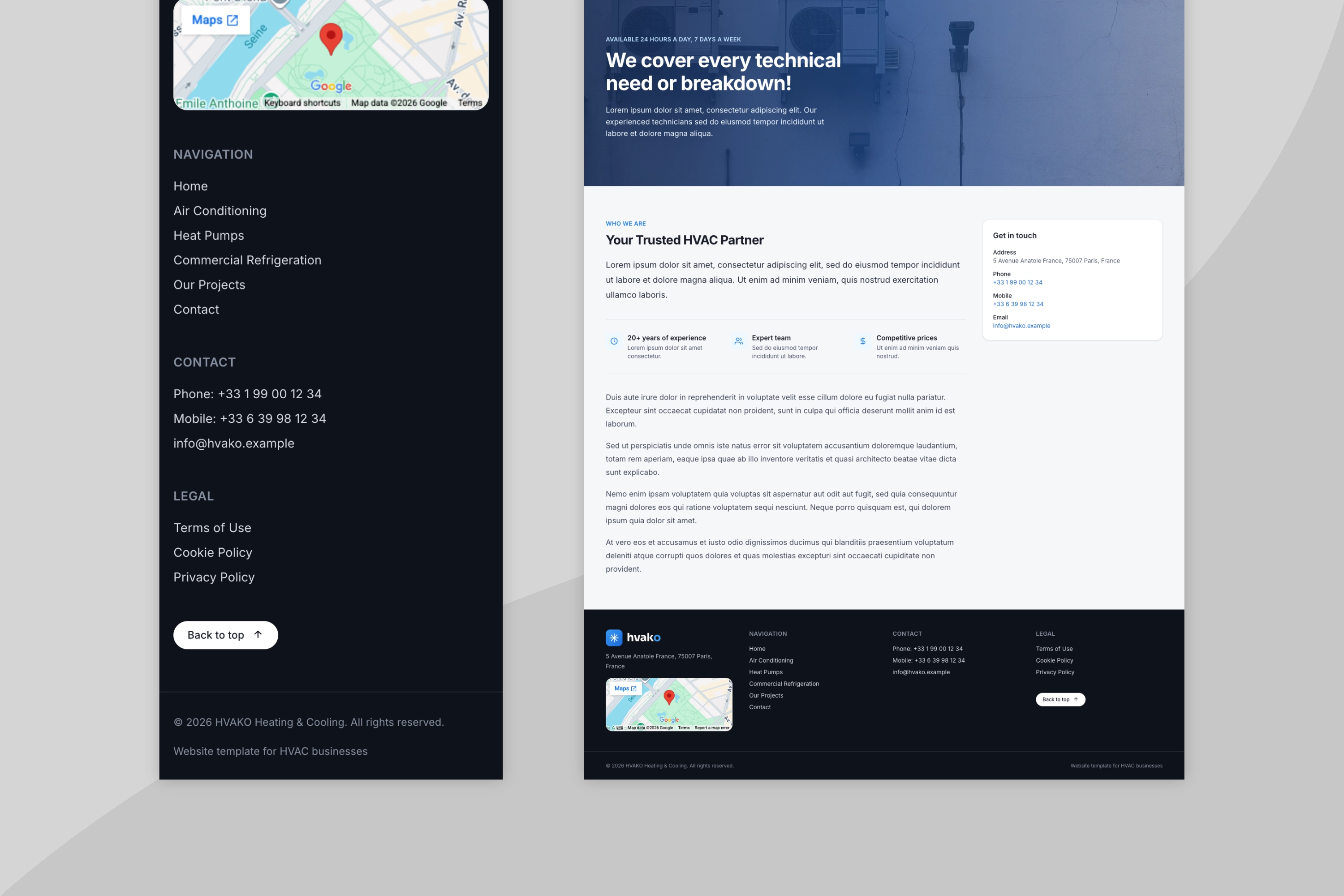 HVAKO β Next.js HVAC business website template