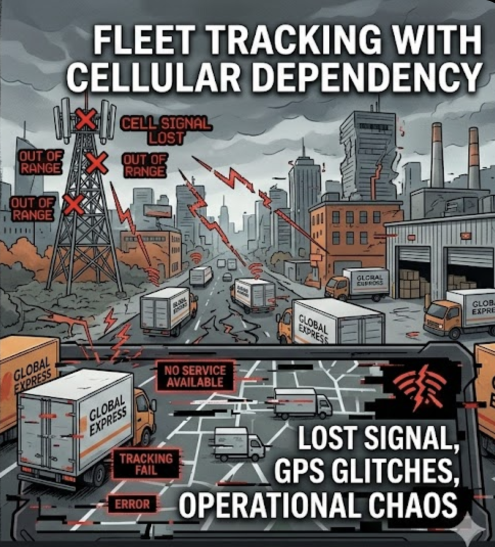 Fleet Tracking Without Cellular Dependency