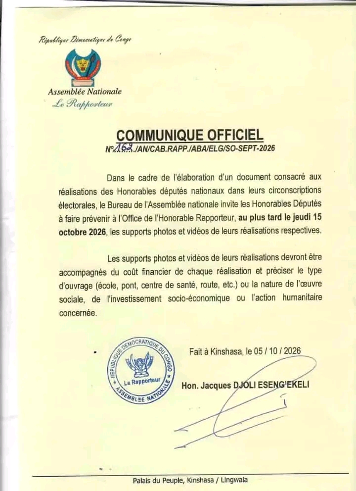 ASSEMBLÉE NATIONALE : LES DÉPUTÉS APPELÉS À DOCUMENTER LEURS RÉALISATIONS, COÛTS À L’APPUI