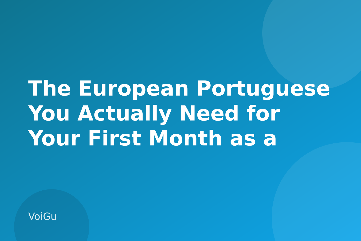The European Portuguese You Actually Need for Your First Month as a Digital Nomad in Portugal — VoiGu