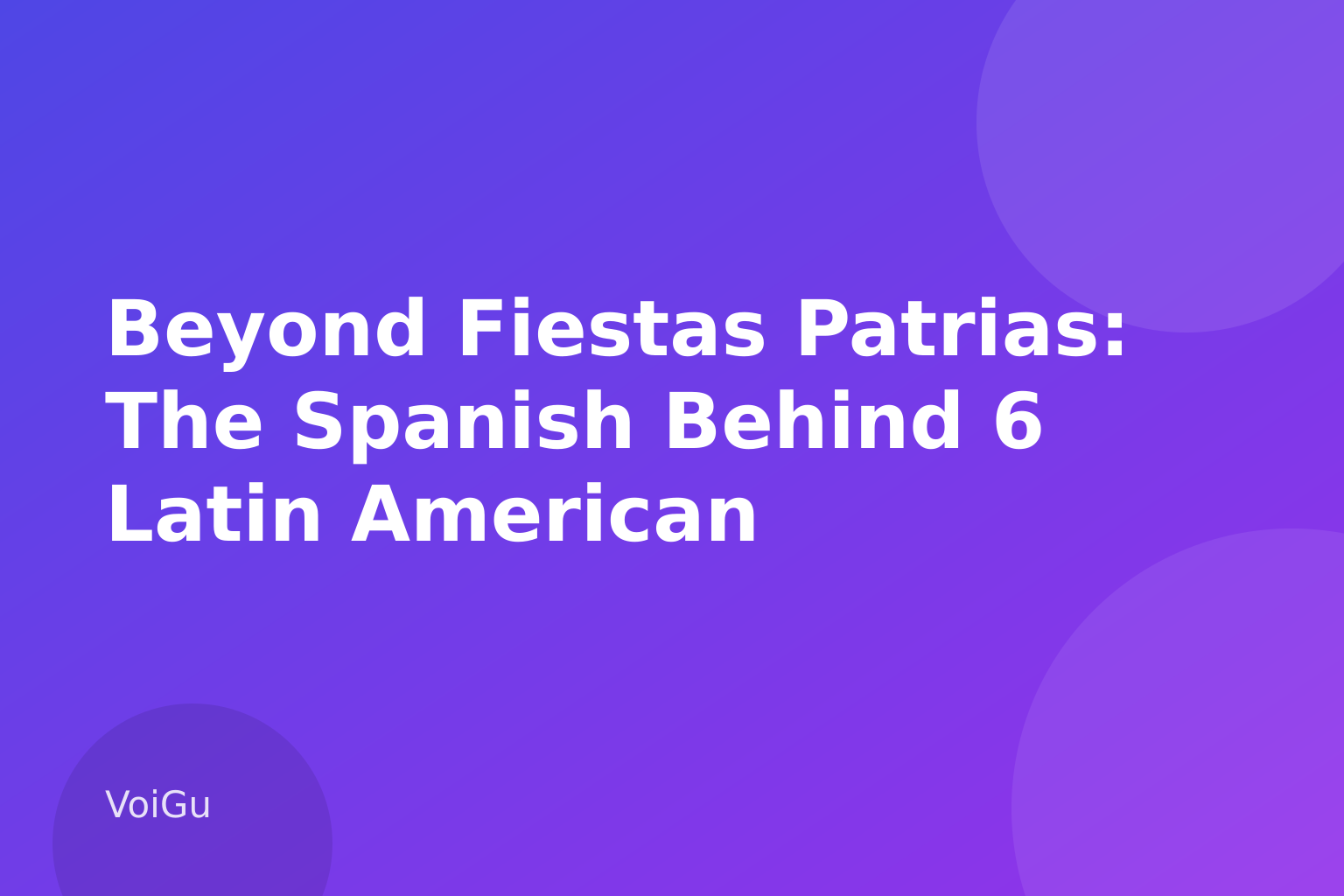 Beyond Fiestas Patrias: The Spanish Behind 6 Latin American Independence Days This Hispanic Heritage Month — VoiGu