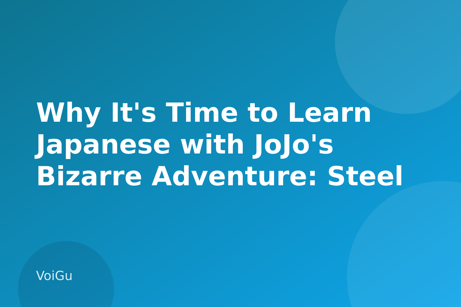 Why It's Time to Learn Japanese with JoJo's Bizarre Adventure: Steel Ball Run — Learn Japanese with JoJo's Bizarre Adventure: Steel Ball Run: The Vocabulary Beh