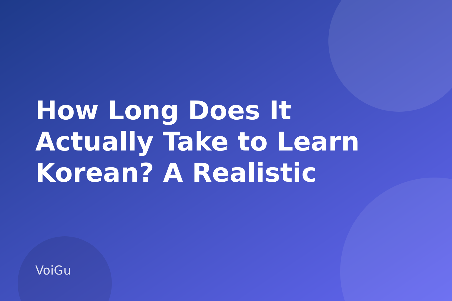 How Long Does It Actually Take to Learn Korean? A Realistic Timeline for K-Drama Fans and Serious Students — VoiGu