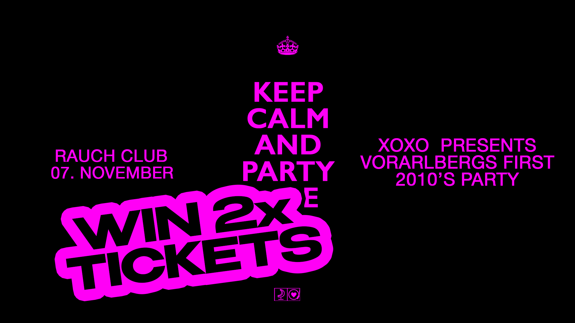 2x Tickets für XOXO am 7. November im Rauch Club