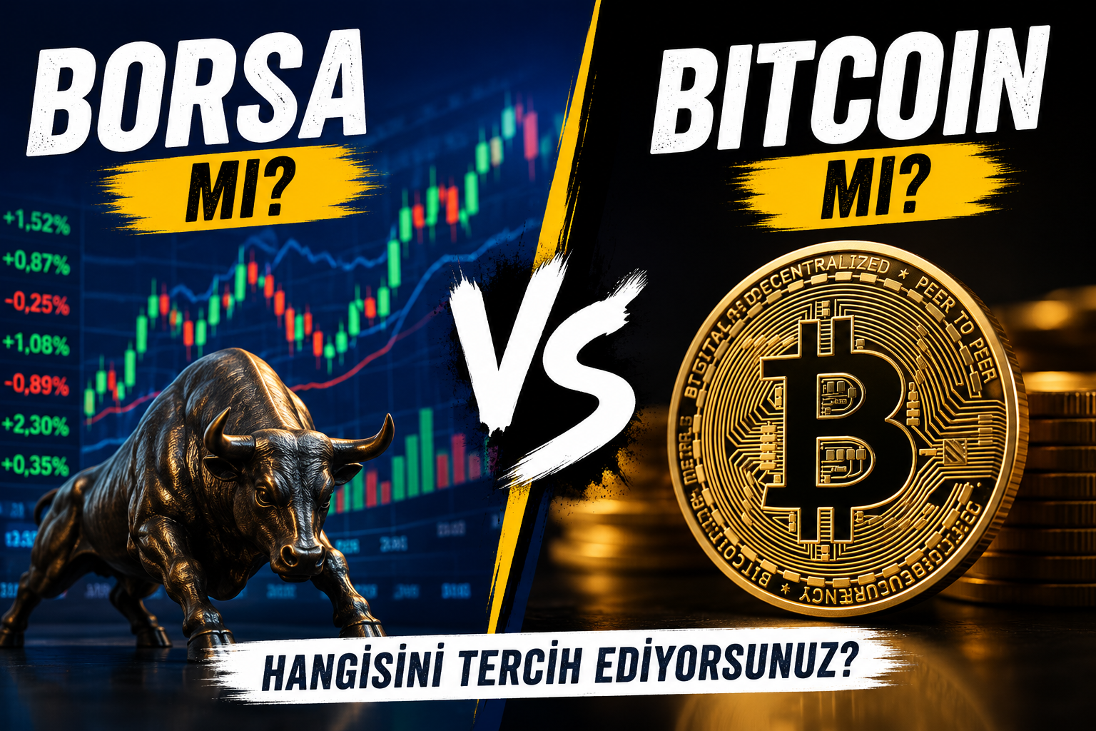 Borsa mı Bitcoin mi, hangisini tercih ediyorsunuz?