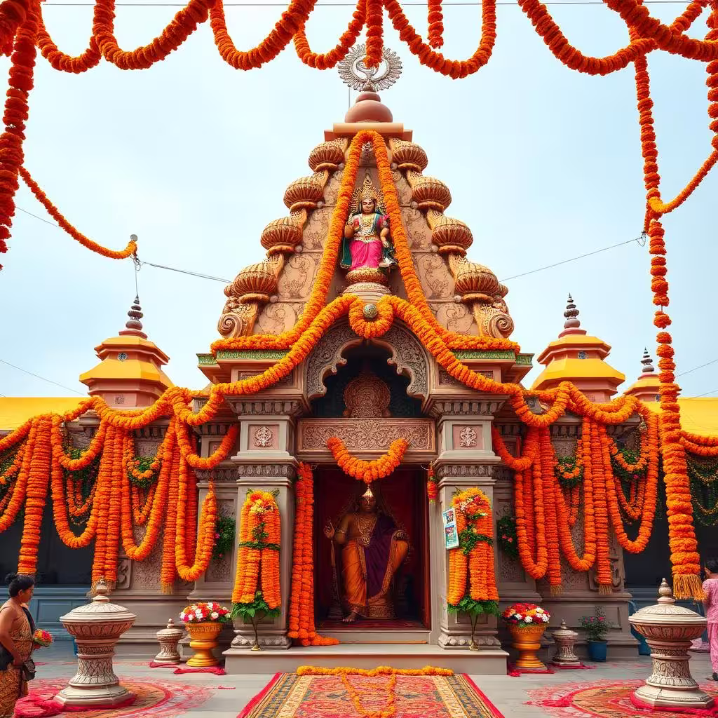 Temple Garland Setup