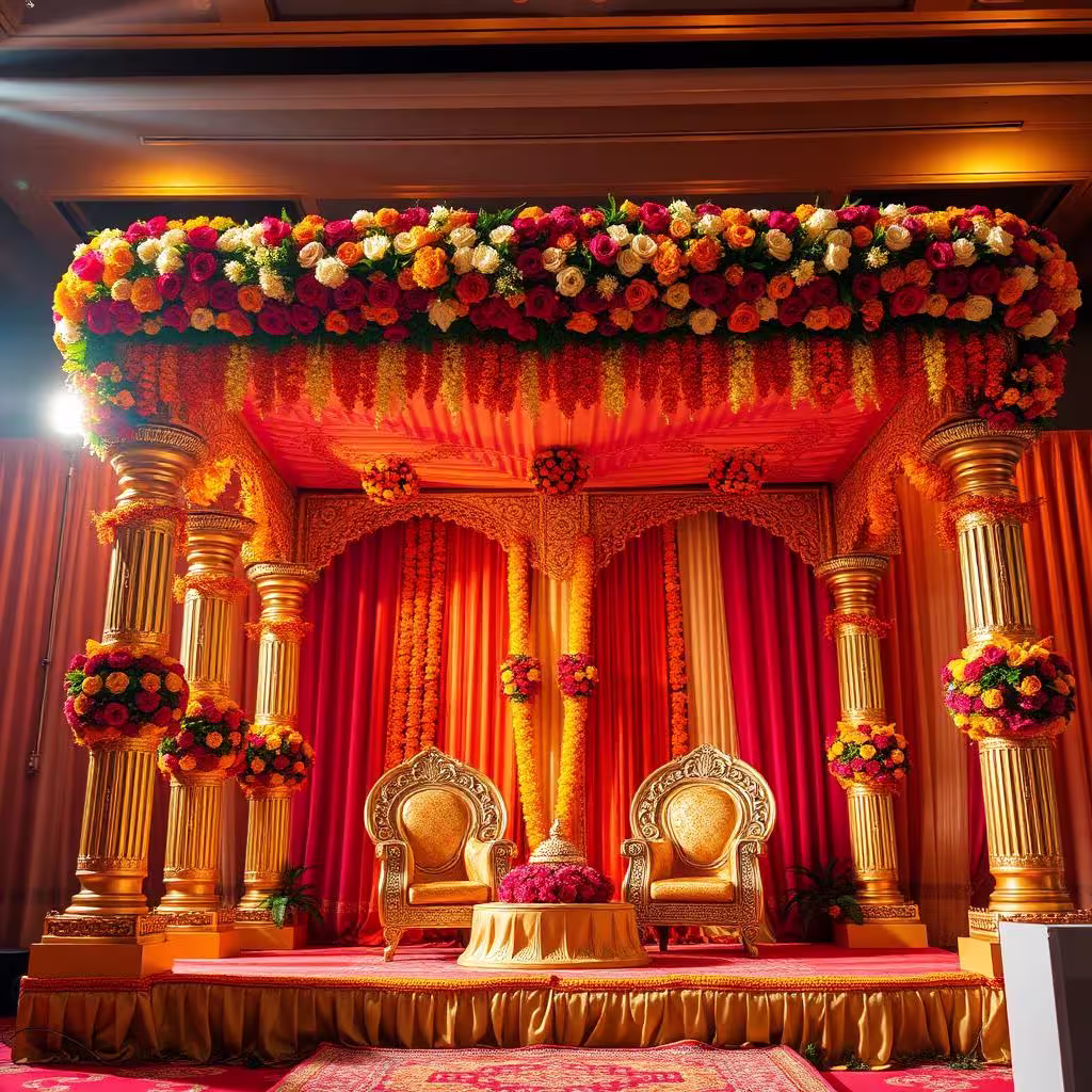 Grand wedding stage