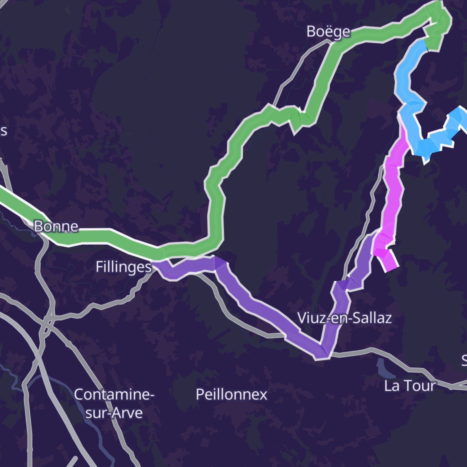 Map itinerary