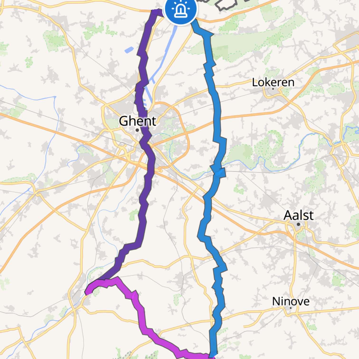 Map itinerary