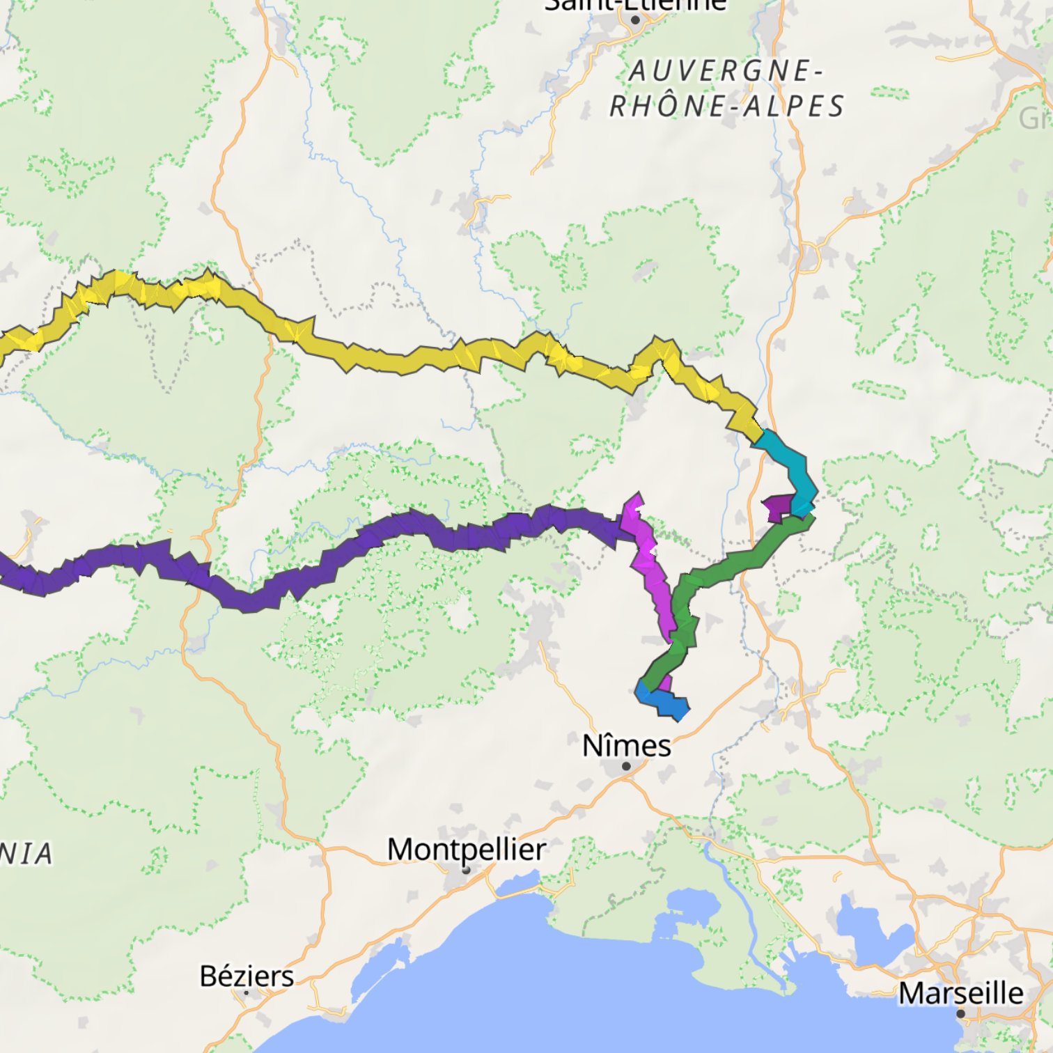 Map itinerary