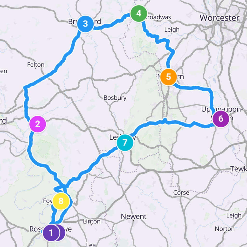 Map itinerary