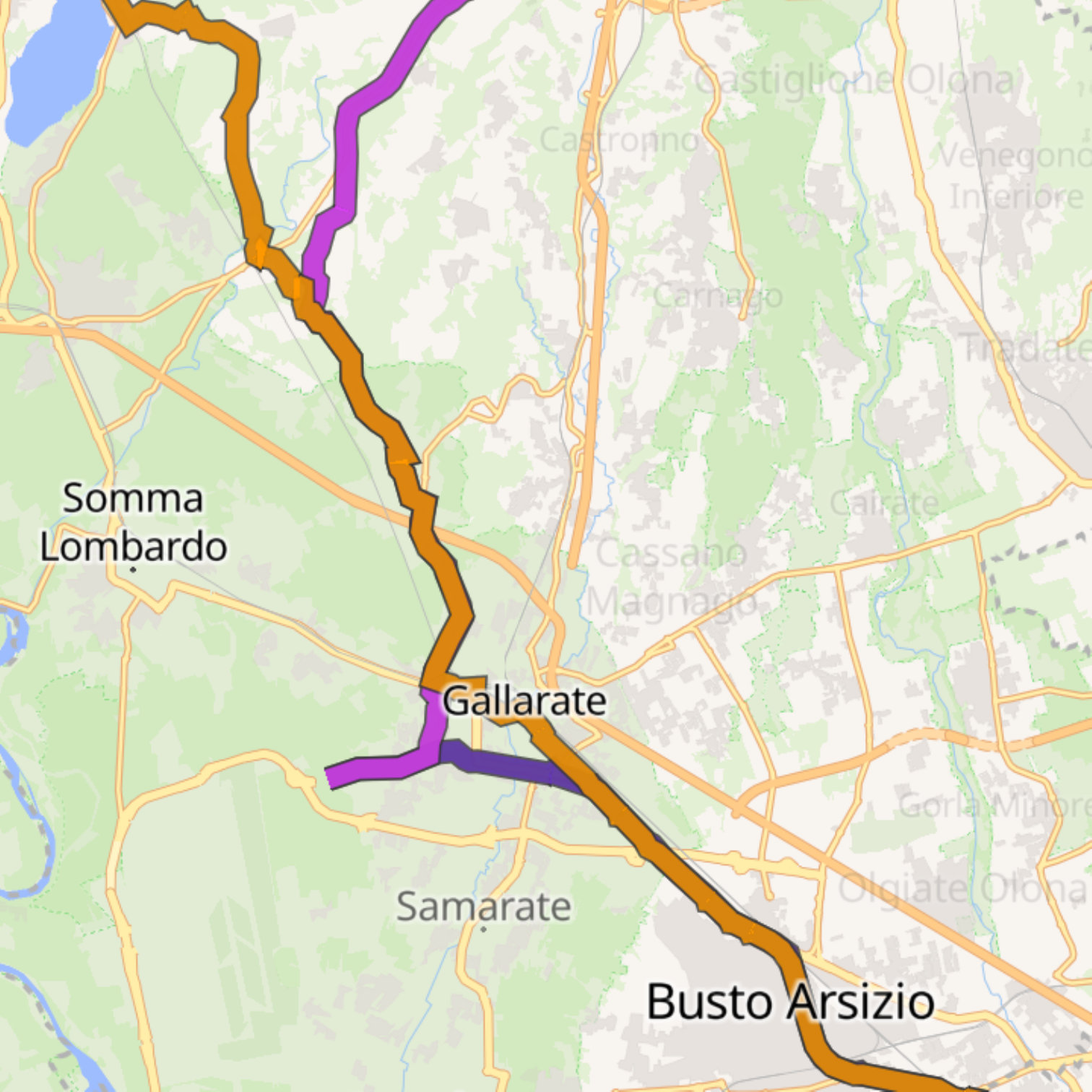 Map itinerary