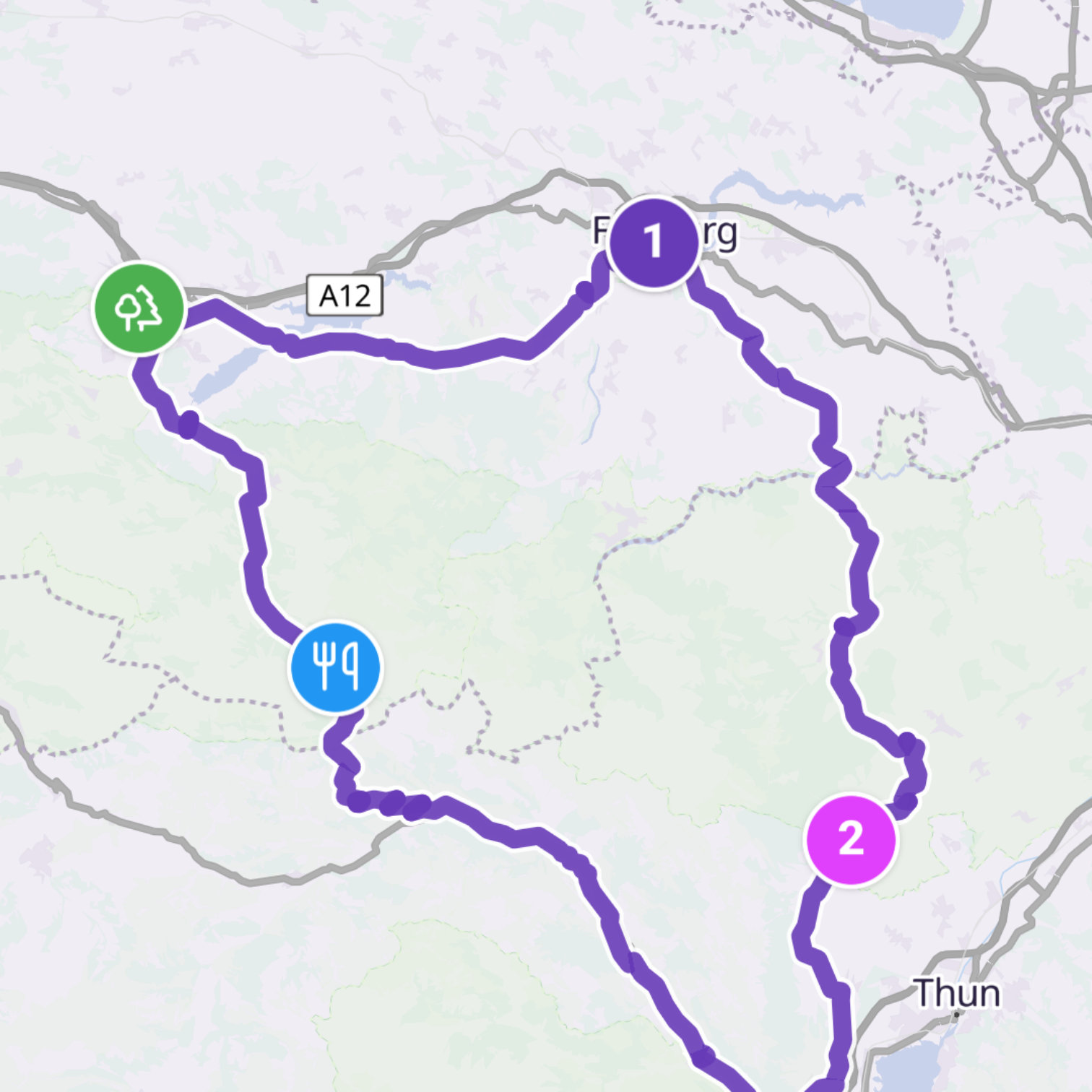 Map itinerary
