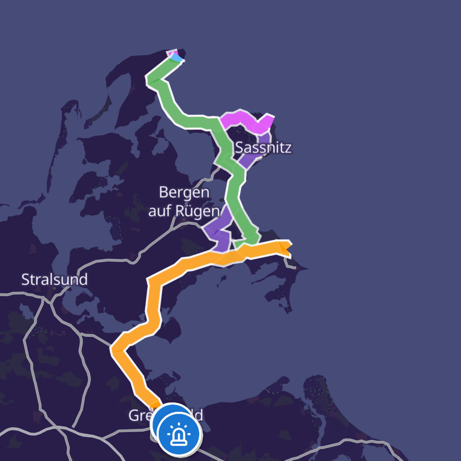 Map itinerary