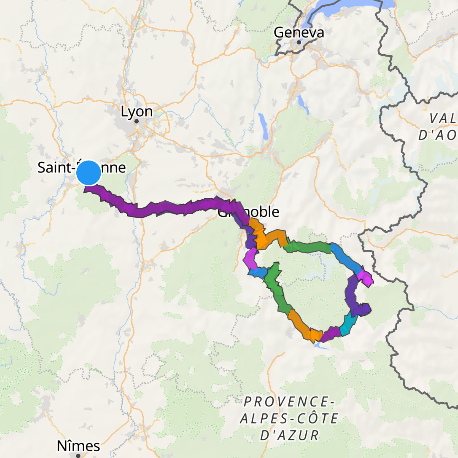 Map itinerary