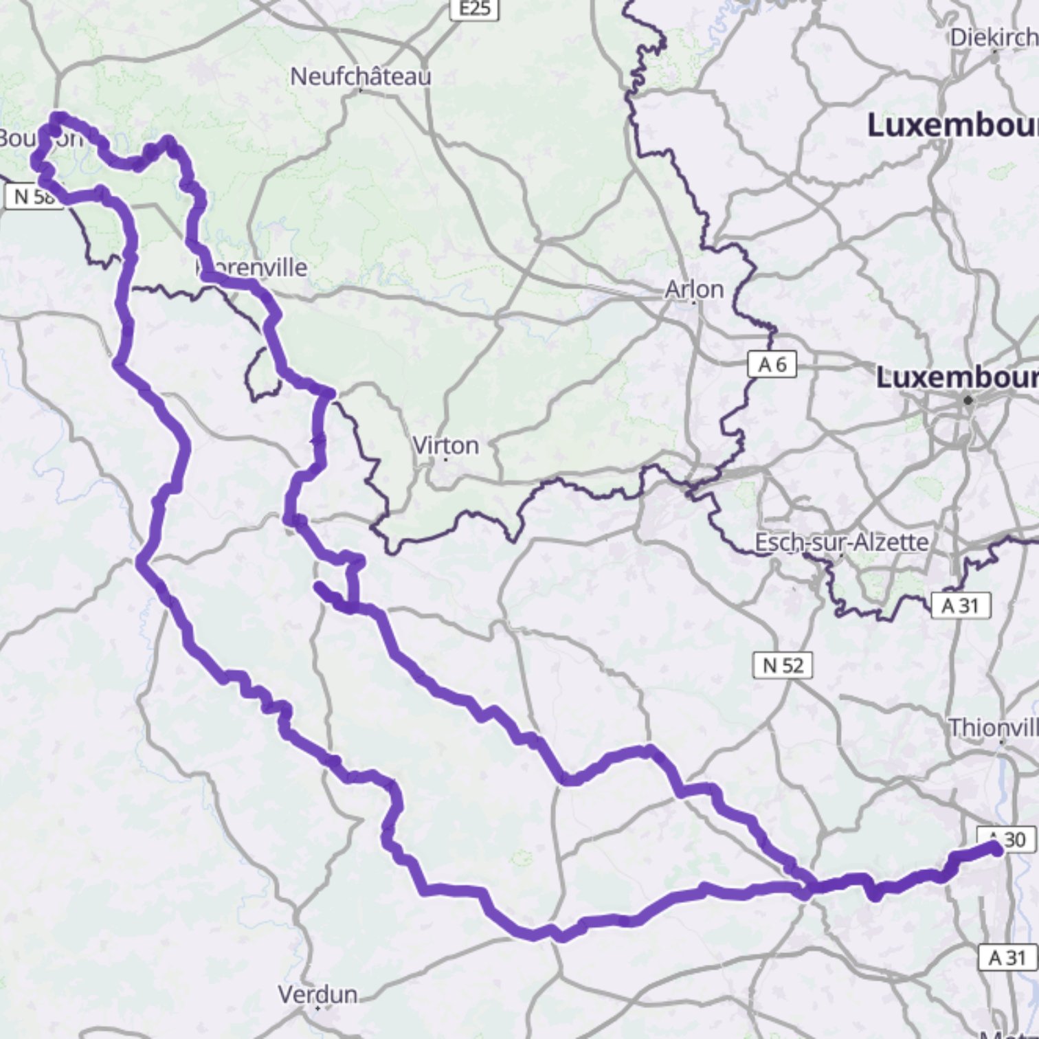 Map itinerary
