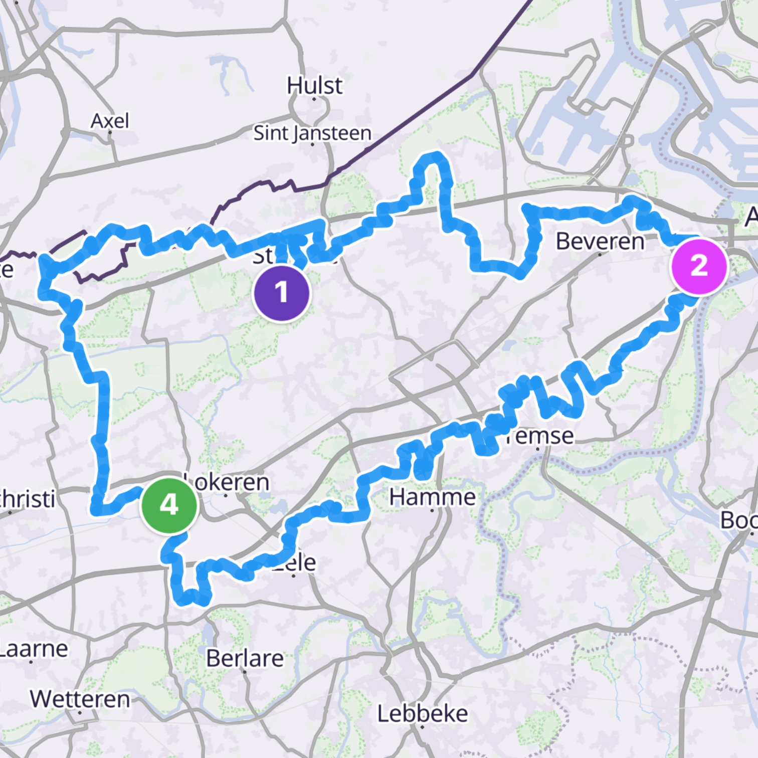 Map itinerary