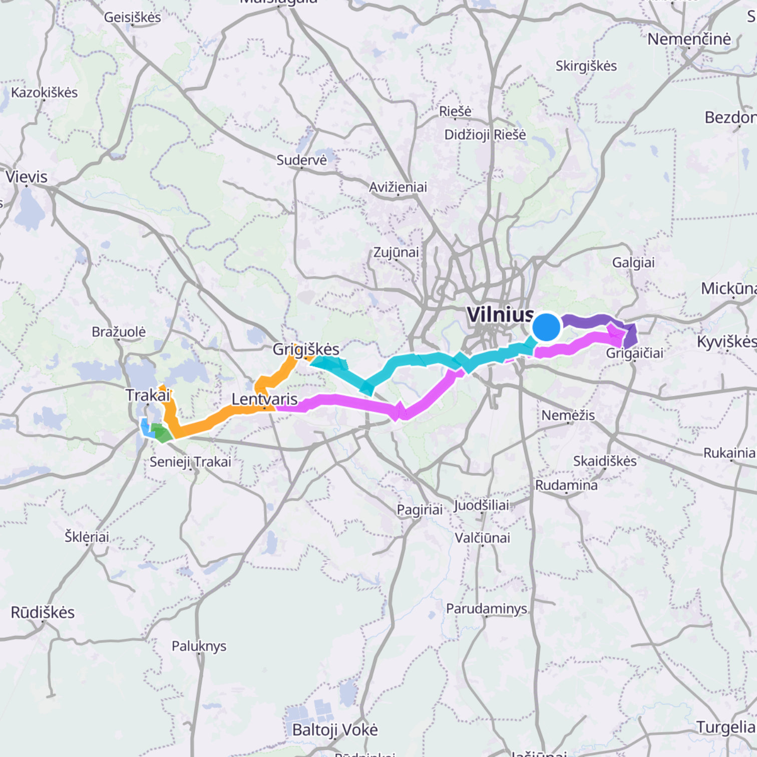 Map itinerary