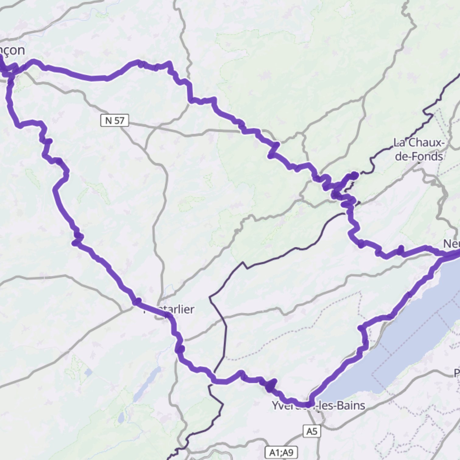 Map itinerary