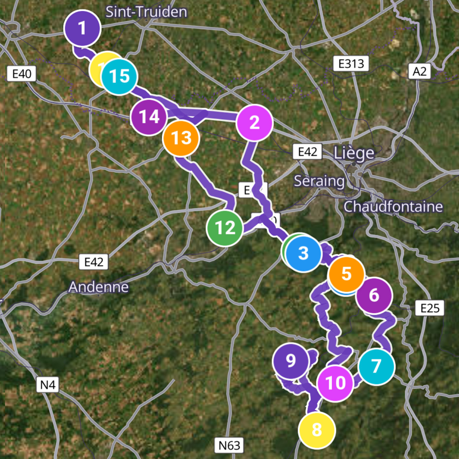 Map itinerary