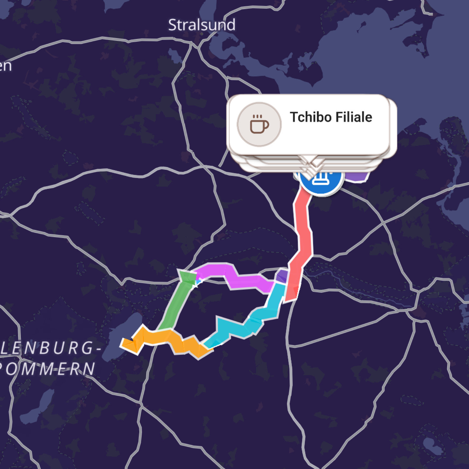 Map itinerary