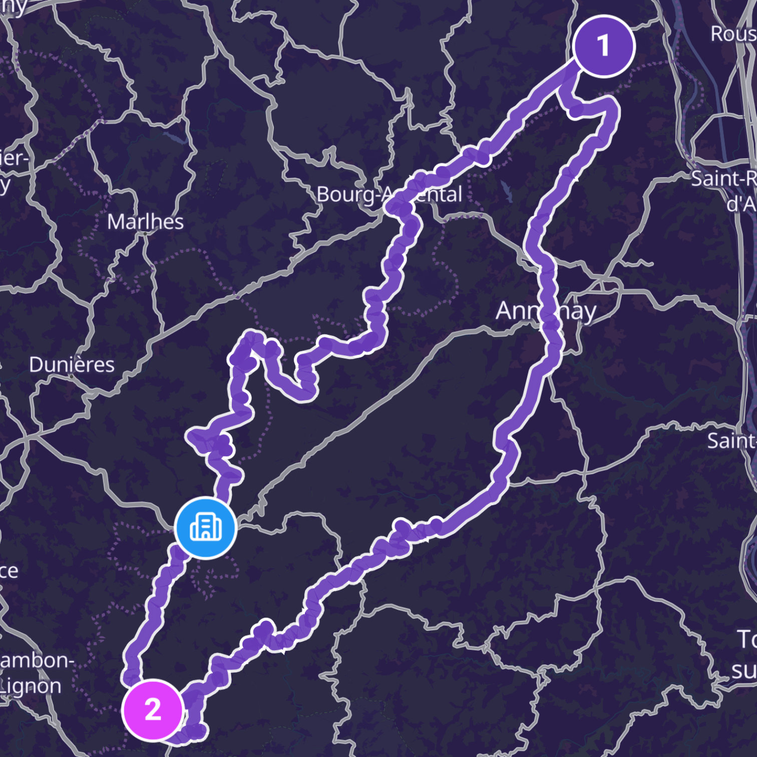 Map itinerary