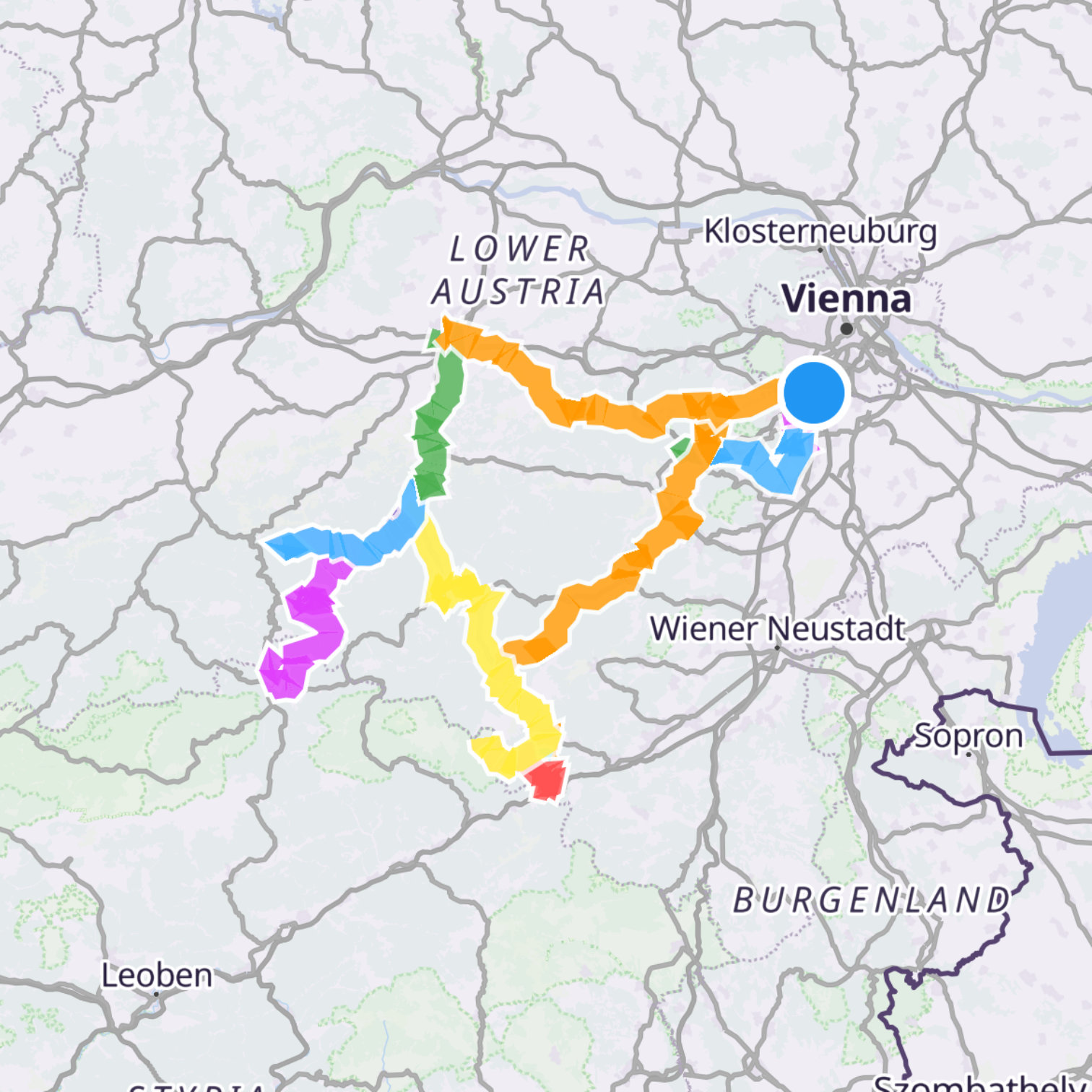 Map itinerary