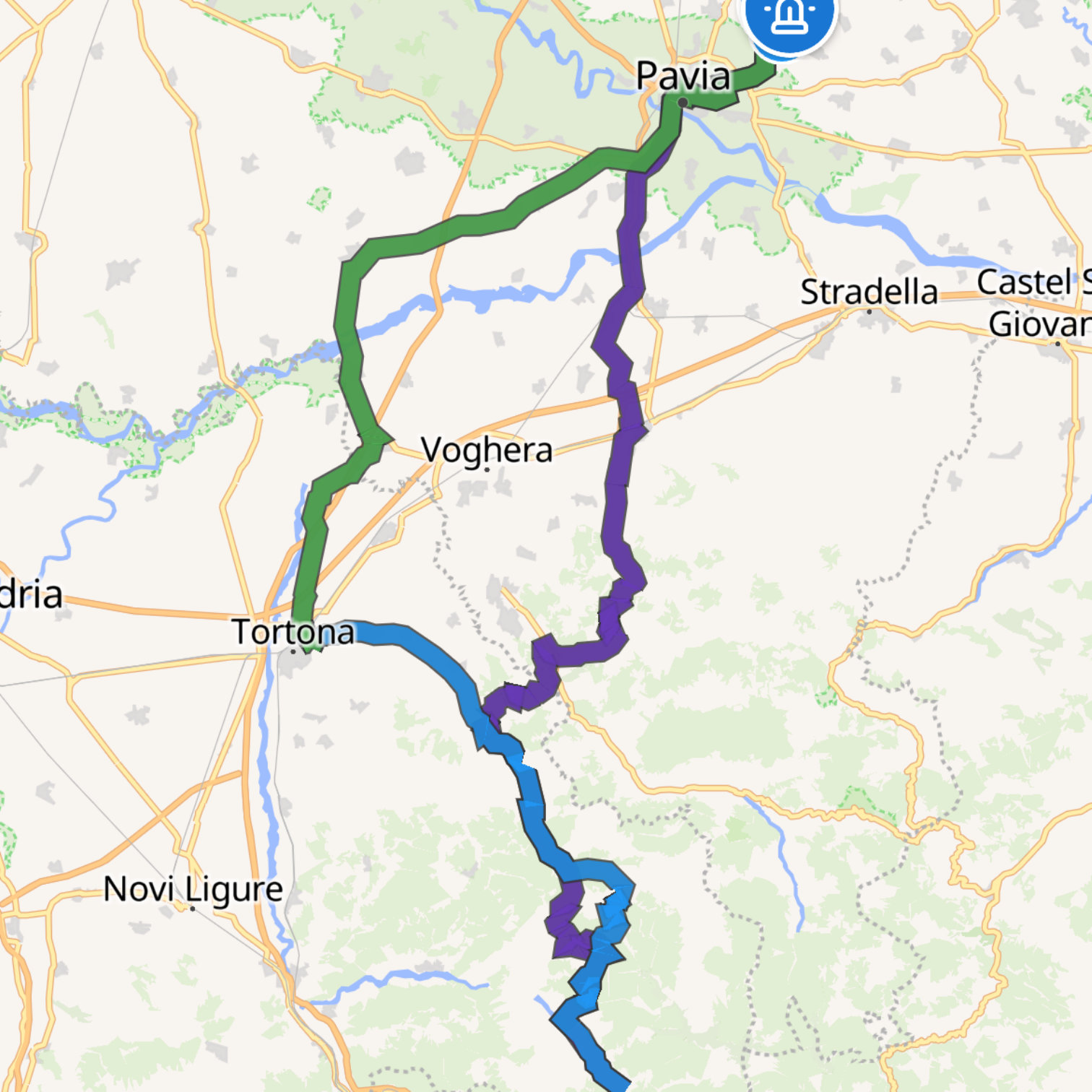 Map itinerary