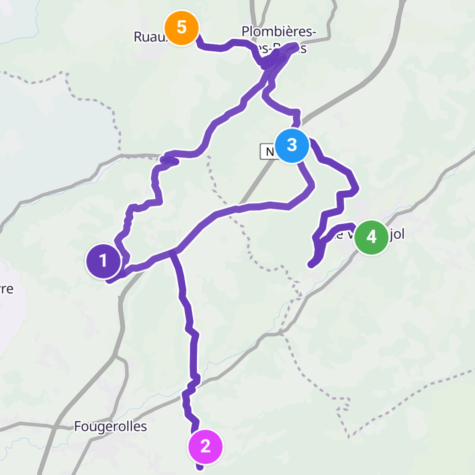 Map itinerary