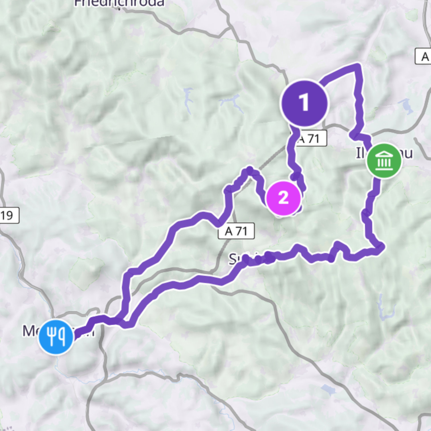 Map itinerary