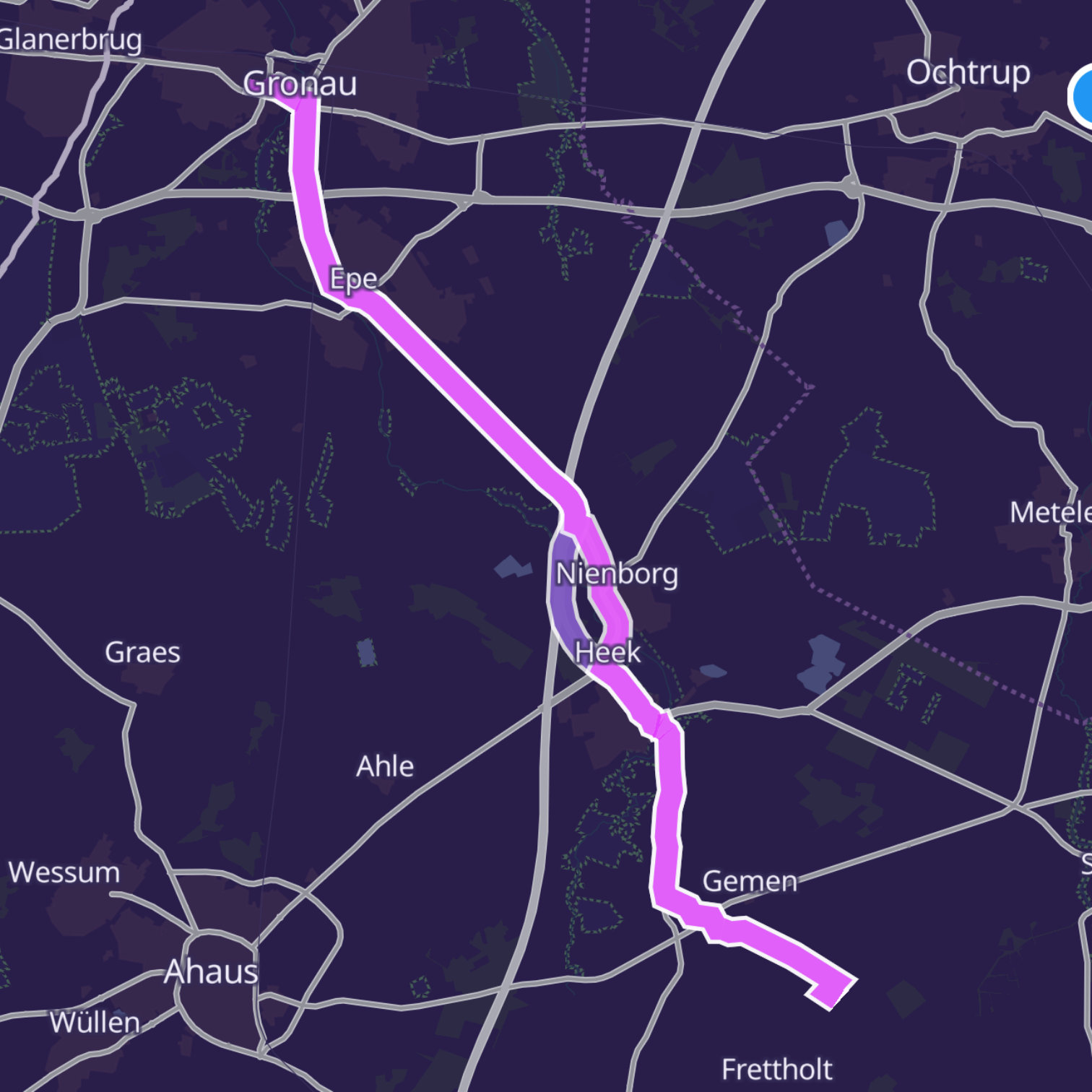 Map itinerary